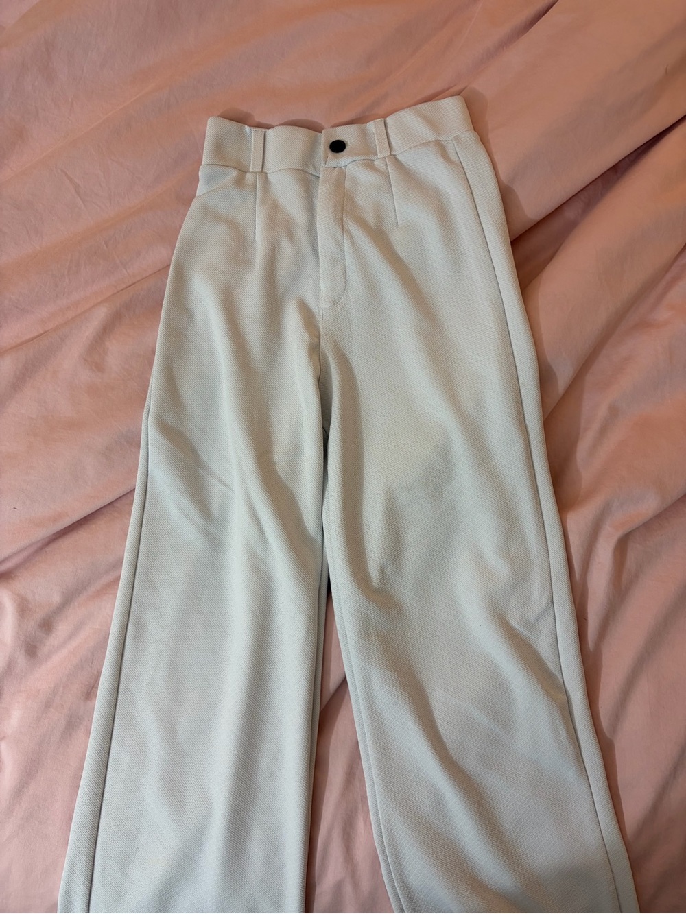 Amazon Women's Cream Straight-Leg Pants — Tailored High Waist